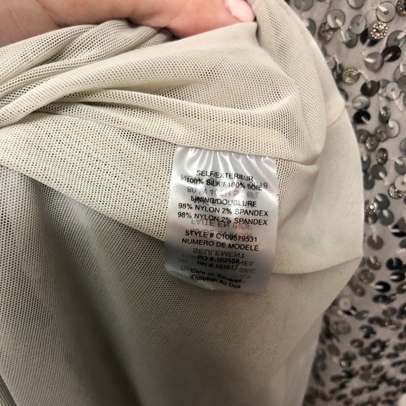 Alice & Olivia Hand Sewn Silver Sequin Cocktail Dress - Picture 9 of 9